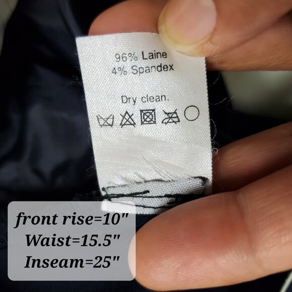 J. Crew Tollegno 1900 Italian Wool Blue Trousers Pants Sz 6 Classic Workwear - Picture 9 of 9